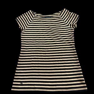 Lauren Ralph Lauren Black and Gold Striped Shirt Size Medium